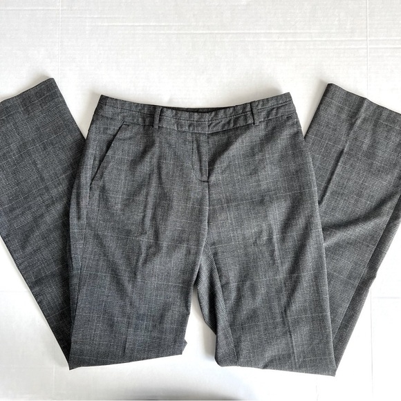 Worthington modern fit trousers in charcoal gray plaid size 4 - Picture 1 of 14